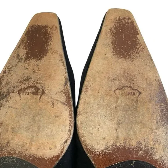 Stuart Weitzman Empire Black Suede Mid Calf High Heel Boots Sz 10 - Picture 7 of 12